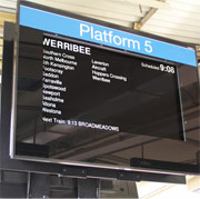 Smartguide Passenger information display panel at Flinders Street Station