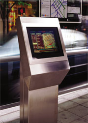 Interactive Passenger Information Display Touch Screen at Yarra SuperStop